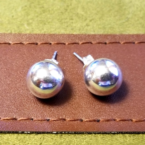 Rare Silpada Sterling Silver Sphere Earrings - Picture 10 of 12